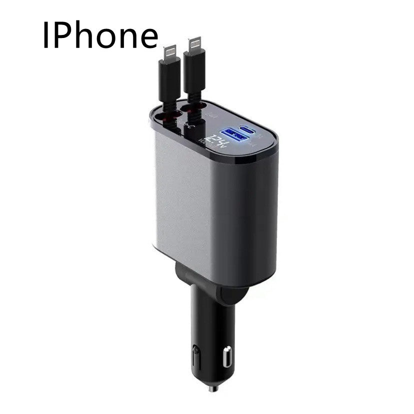 4 IN 1 100W intrekbare autolader