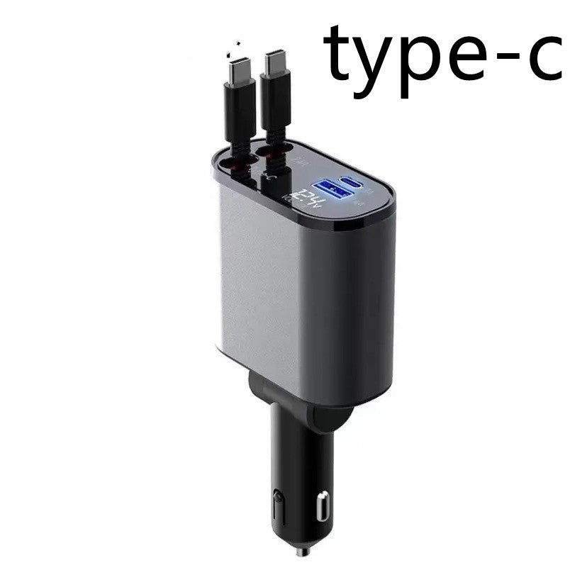 4 IN 1 100W intrekbare autolader