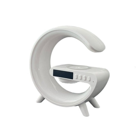 G-vormige lamp met luidspreker, klok en oplader